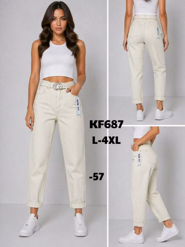 Spodnie damskie jeans Roz L-4XL, 1 Kolor Paczka 10 szt